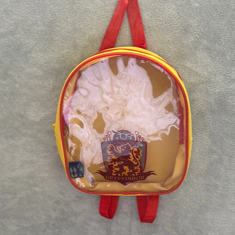 Harry Potter Gryffindor Kids Mini Backpack – Clear Front School Bag Red Yellow